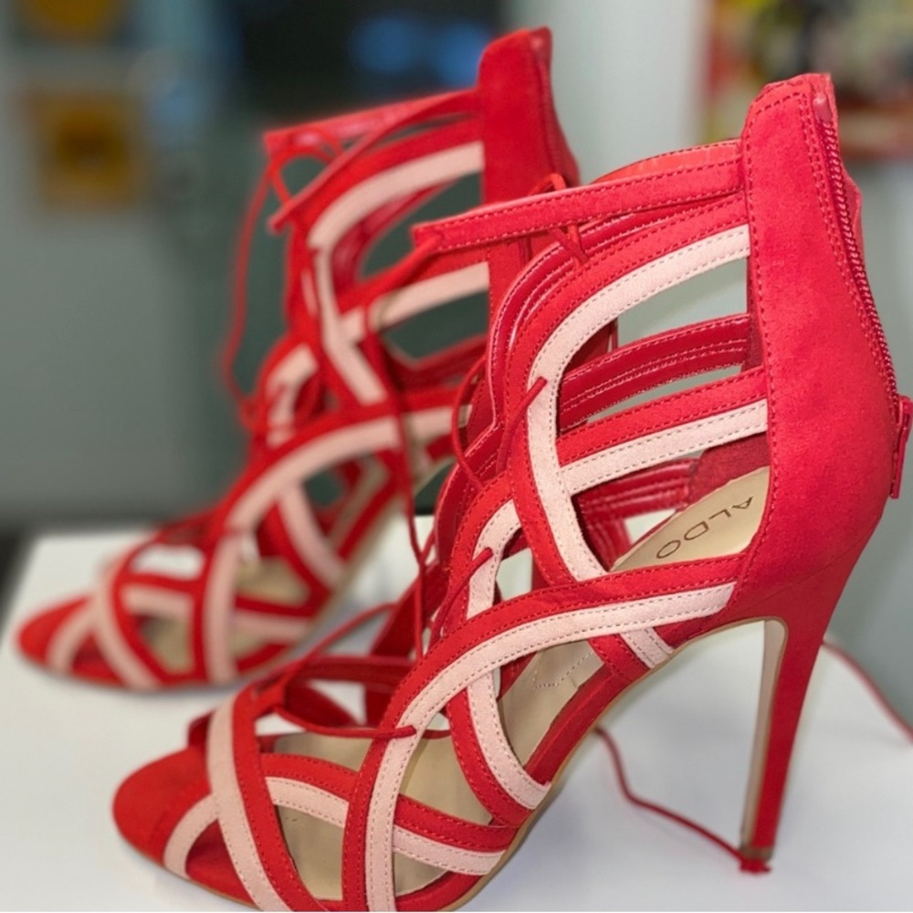 Red Aldo heels
